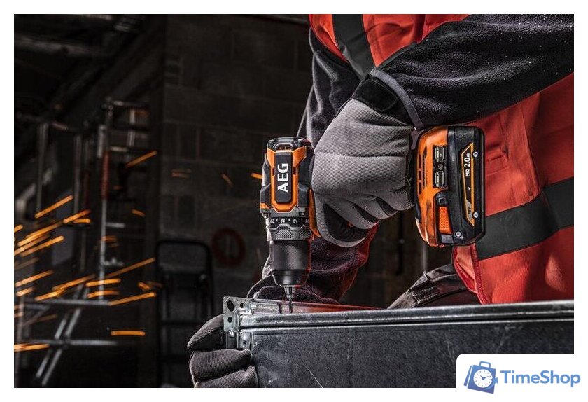 Дрель-шуруповерт AEG Powertools BS 18SBL-202C 4935472277 (с 2-мя АКБ, кейс) - Изображение №9 — Интернет-магазин Time-Shop