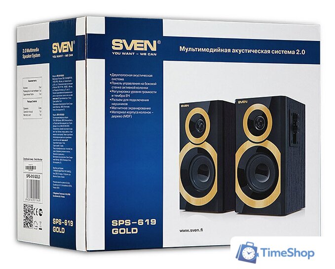 Акустика SVEN SPS-619 GOLD - Изображение №4 — Интернет-магазин Time-Shop