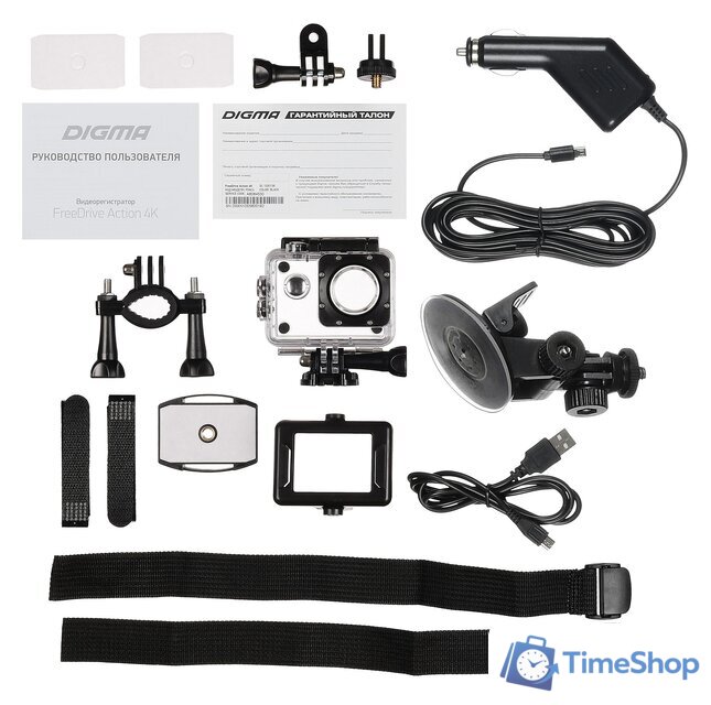 Экшен-камера Digma FreeDrive Action 4K - Изображение №14 — Интернет-магазин Time-Shop