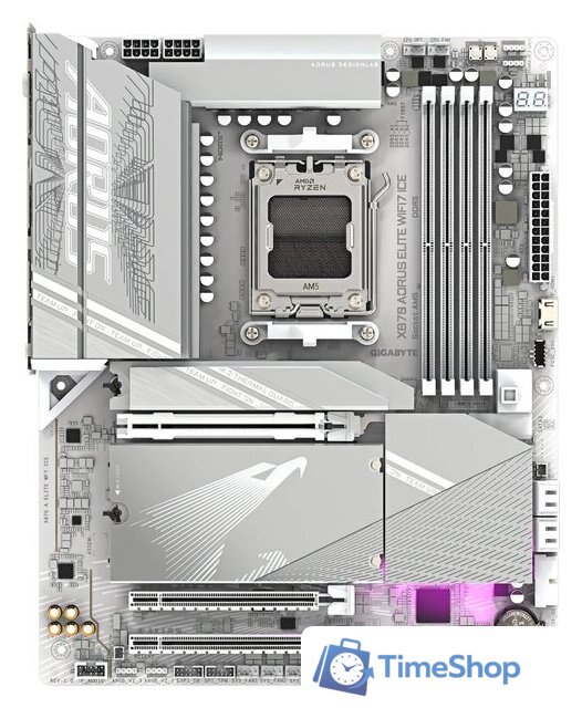 Материнская плата Gigabyte X870 Aorus Elite WiFi7 Ice - Изображение №1 — Интернет-магазин Time-Shop
