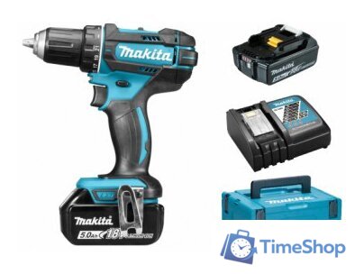 Дрель-шуруповерт Makita DDF482RTJ (с 2-мя АКБ, кейс) - Изображение №1 — Интернет-магазин Time-Shop