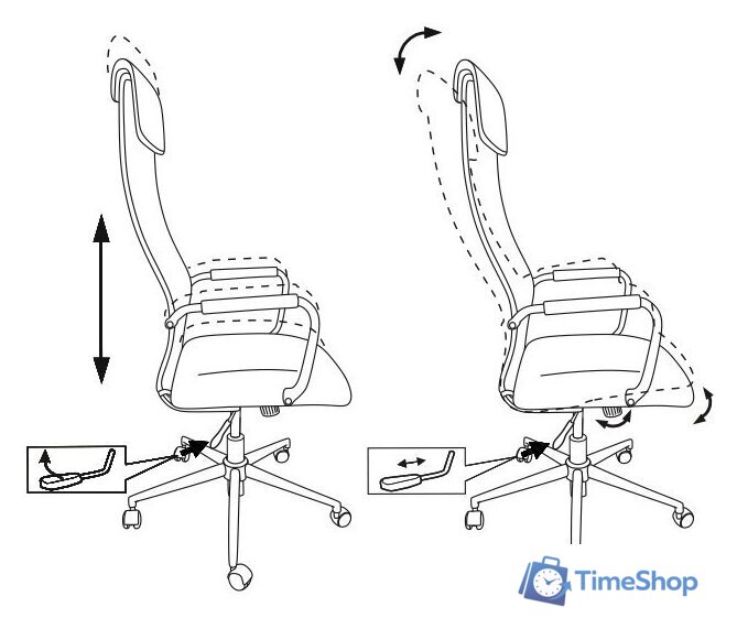 Офисное кресло Бюрократ KB-9N (серый) - Изображение №5 — Интернет-магазин Time-Shop