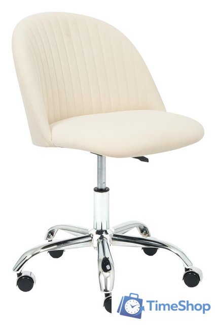 Офисное кресло TetChair Melody (флок, молочный) - Изображение №1 — Интернет-магазин Time-Shop