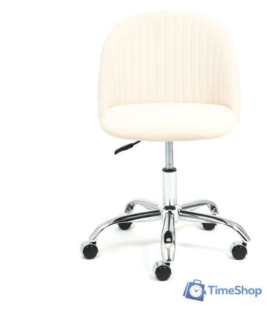 Офисное кресло TetChair Melody (флок, молочный) - Изображение №5 — Интернет-магазин Time-Shop