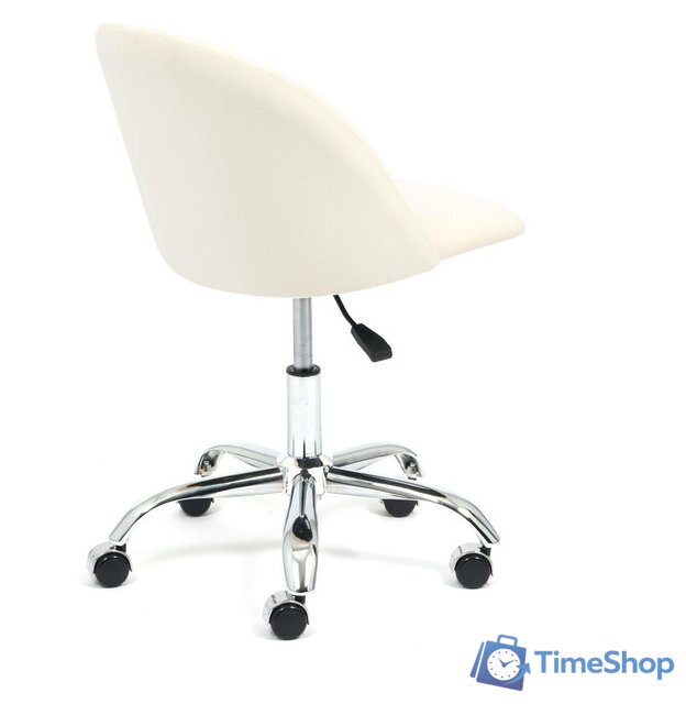 Офисное кресло TetChair Melody (флок, молочный) - Изображение №3 — Интернет-магазин Time-Shop