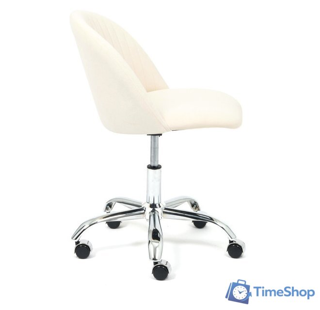 Офисное кресло TetChair Melody (флок, молочный) - Изображение №2 — Интернет-магазин Time-Shop