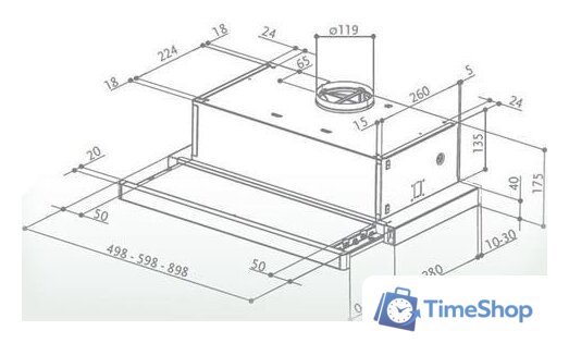 Кухонная вытяжка Faber Flox BK A50 315.0567.354 - Изображение №2 — Интернет-магазин Time-Shop