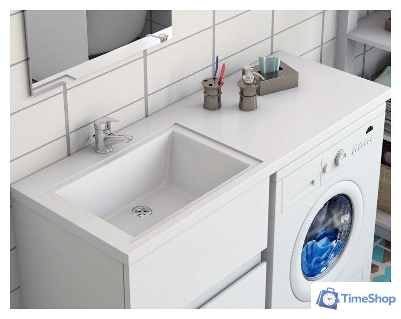 Умывальник Эстет Даллас 130, левая (белый) - Изображение №4 — Интернет-магазин Time-Shop