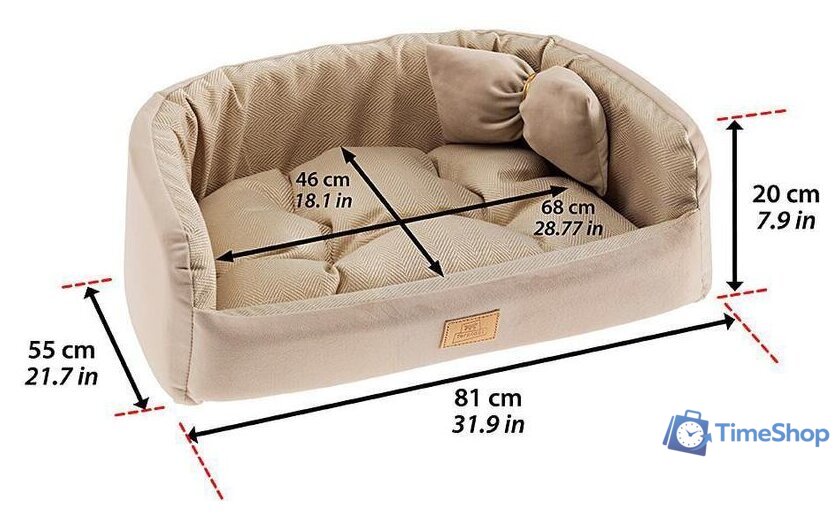 Лежак Ferplast Harris 80 83788013 (бежевый) - Изображение №3 — Интернет-магазин Time-Shop