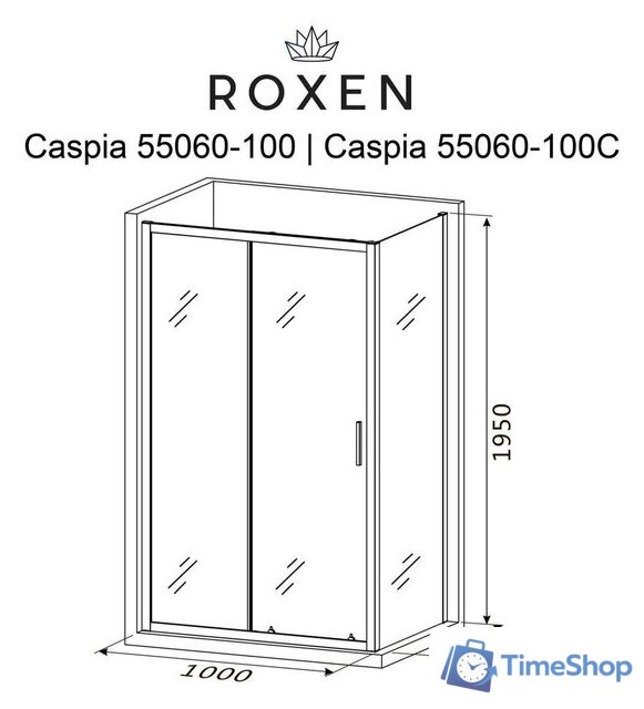 Душевой уголок Roxen Caspia 55060-100C - Изображение №9 — Интернет-магазин Time-Shop