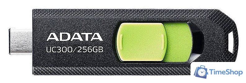 USB Flash ADATA UC300 256GB (черный/зеленый) - Изображение №1 — Интернет-магазин Time-Shop
