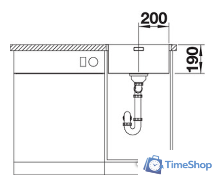 Кухонная мойка Blanco Andano 400-IF (без клапана-автомата) - Изображение №2 — Интернет-магазин Time-Shop