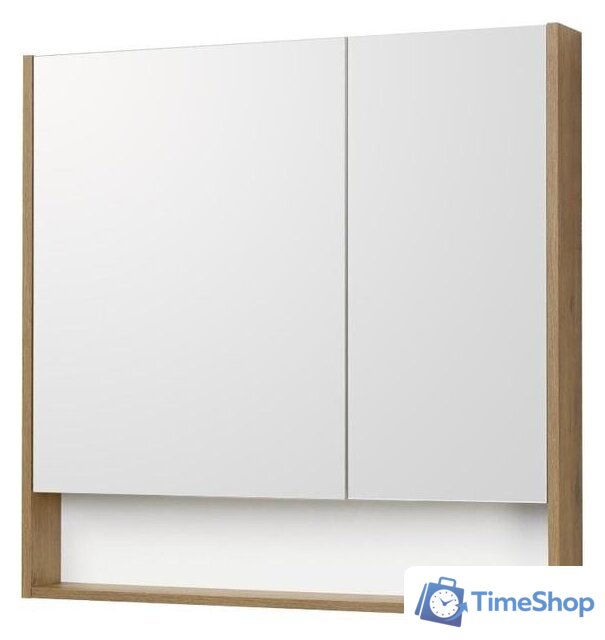  Акватон Шкаф с зеркалом Сканди 90 1A252302SDZ90 (белый/дуб рустикальный) - Изображение №1 — Интернет-магазин Time-Shop