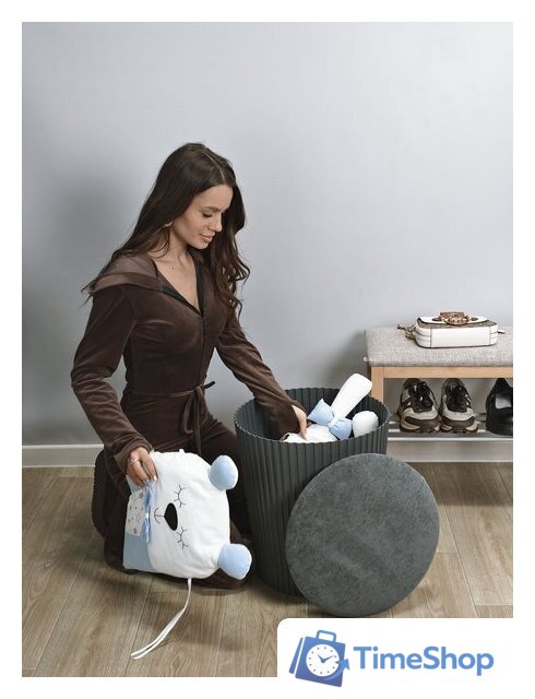 Пуфик Sheffilton SHT-B24 (графит/темно-серый) - Изображение №6 — Интернет-магазин Time-Shop