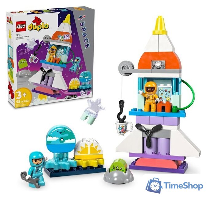 Конструктор LEGO Duplo 10422 Приключение на космическом корабле 3 в 1 - Изображение №2 — Интернет-магазин Time-Shop
