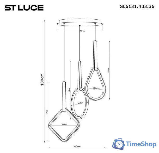 Подвесная люстра ST Luce SL6131.403.36 - Изображение №7 — Интернет-магазин Time-Shop