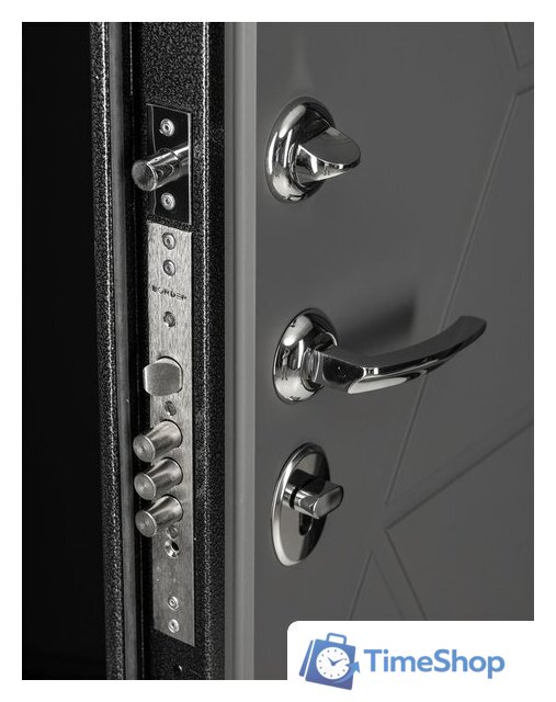 Металлическая дверь Guard Термо MG75 87х205 левая (черное серебро/серый) - Изображение №5 — Интернет-магазин Time-Shop