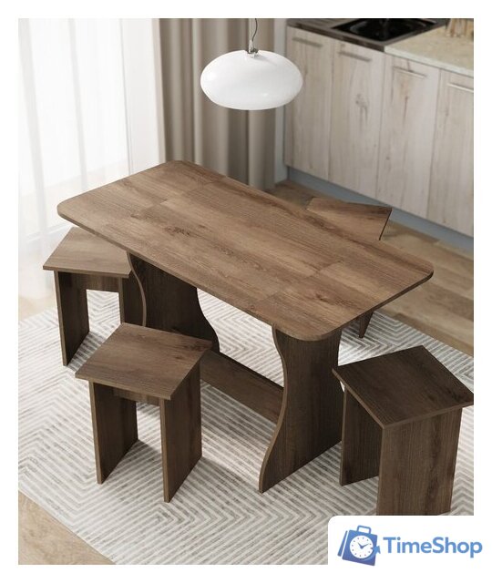 Обеденная группа Артём-Мебель Остин СН-130 ДСП (дуб экспрессив/бронзовый) - Изображение №4 — Интернет-магазин Time-Shop