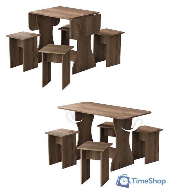 Обеденная группа Артём-Мебель Остин СН-130 ДСП (дуб экспрессив/бронзовый) - Изображение №3 — Интернет-магазин Time-Shop