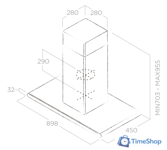 Кухонная вытяжка Elica Galaxy Island WHIX/A/90X45 PRF0019192B - Изображение №3 — Интернет-магазин Time-Shop