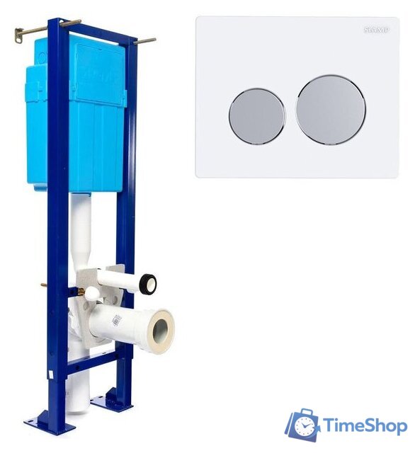 Инсталляция для унитаза SIAMP Bcu Ingenio с панелью Sphere (белый/клавиши матовый хром) - Изображение №1 — Интернет-магазин Time-Shop