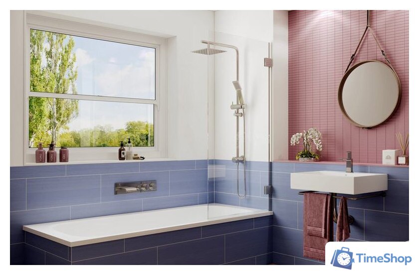 Стеклянная шторка для ванны Ambassador Bath Screens 16041101 70 - Изображение №2 — Интернет-магазин Time-Shop