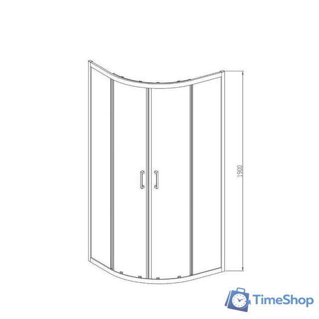 Душевой уголок Vincea Alpha VSQ-3AL900CL (хром/прозрачное) - Изображение №8 — Интернет-магазин Time-Shop