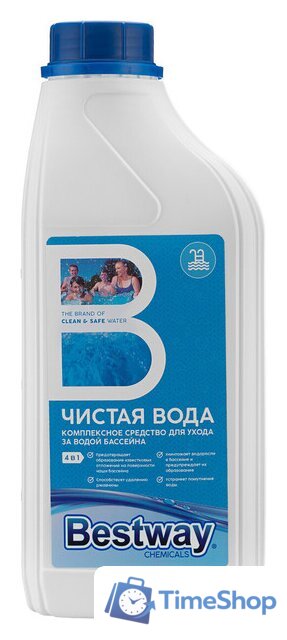 Химия для бассейна Bestway Чистая вода 4 в 1 (1л) - Изображение №1 — Интернет-магазин Time-Shop