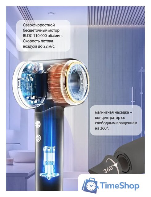 Фен Vivaris VB H8G (серый) - Изображение №6 — Интернет-магазин Time-Shop