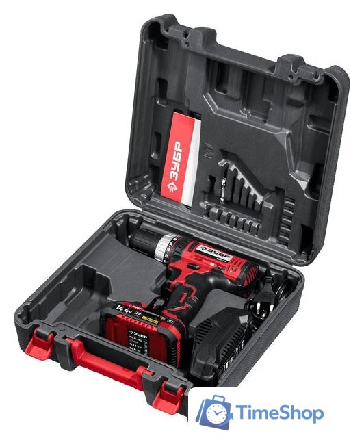 Дрель-шуруповерт Зубр Мастер ДШЛ-145-21 (с 1-м АКБ, кейс) - Изображение №7 — Интернет-магазин Time-Shop