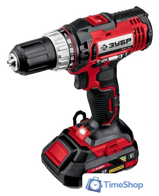 Дрель-шуруповерт Зубр Мастер ДШЛ-145-21 (с 1-м АКБ, кейс) - Изображение №2 — Интернет-магазин Time-Shop