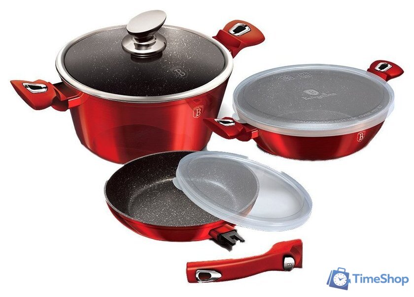 Набор кастрюль Berlinger Haus Burgundy Line BH-7050 - Изображение №1 — Интернет-магазин Time-Shop