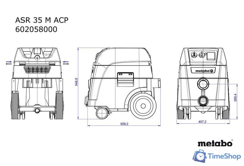 Пылесос Metabo ASR 35 M ACP - Изображение №9 — Интернет-магазин Time-Shop