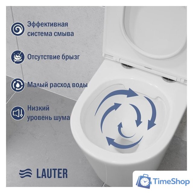 Унитаз подвесной Lauter Longer 2110822 - Изображение №3 — Интернет-магазин Time-Shop