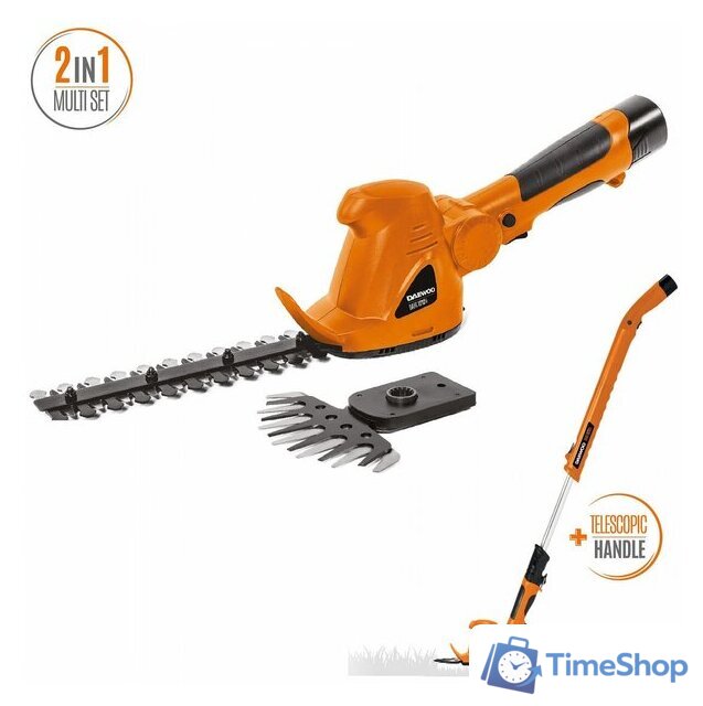 Кусторез + ножницы Daewoo Power DAHT 1212Li Set (с 1-им АКБ) - Изображение №1 — Интернет-магазин Time-Shop