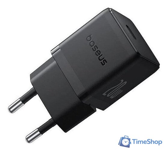 Сетевое зарядное Baseus Palm Fast Charger 1C 20W EU P10111602113-01 (черный) - Изображение №1 — Интернет-магазин Time-Shop