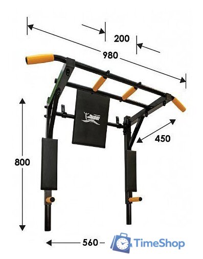 Турник с брусьями Absolute Champion Профи 3 в 1 АЧ 15163 (белый) - Изображение №3 — Интернет-магазин Time-Shop