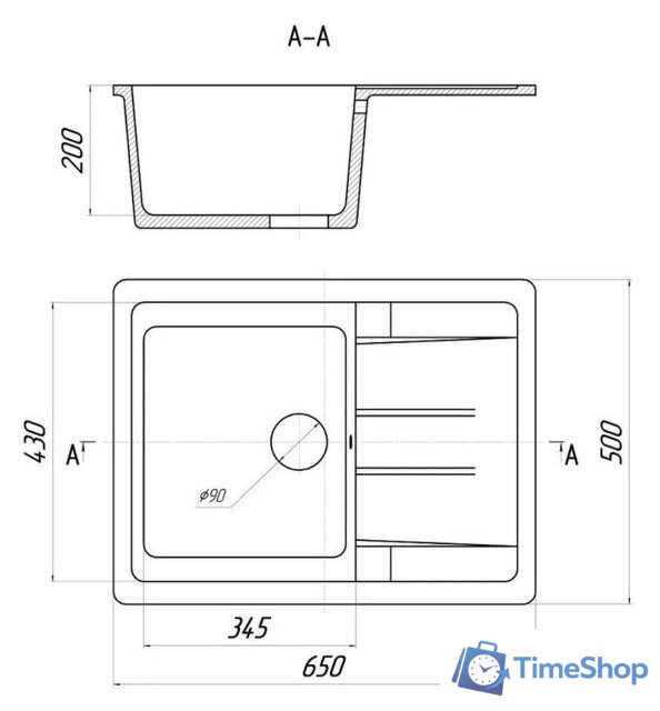 Кухонная мойка Wisent WB22-17 (с сифоном GER013) - Изображение №11 — Интернет-магазин Time-Shop