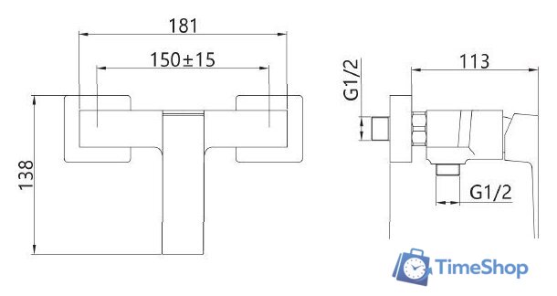Смеситель Invena Paros BN-09-004 - Изображение №2 — Интернет-магазин Time-Shop