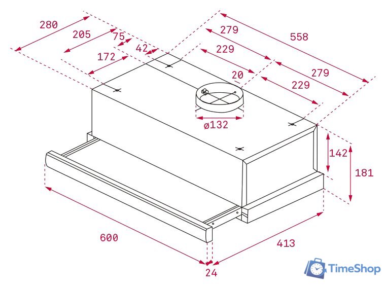 Кухонная вытяжка TEKA TL 6310 (нержавеющая сталь) [40474250] - Изображение №2 — Интернет-магазин Time-Shop