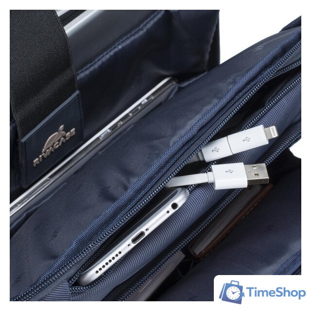 Городской рюкзак Rivacase 8262 (синий) - Изображение №7 — Интернет-магазин Time-Shop