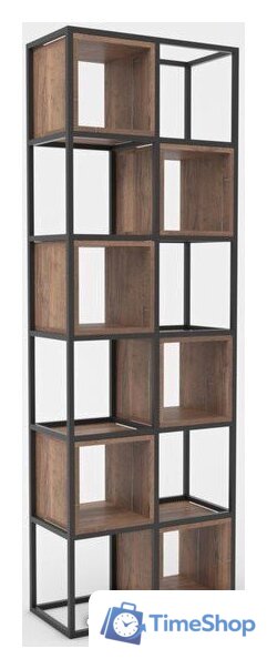 Стеллаж Hype Mebel Грос-2 70x210 (черный/дуб галифакс олово) - Изображение №1 — Интернет-магазин Time-Shop