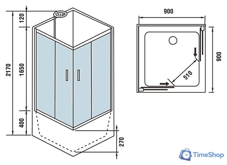 Душевая кабина WeltWasser WW500 Aller 901 - Изображение №9 — Интернет-магазин Time-Shop