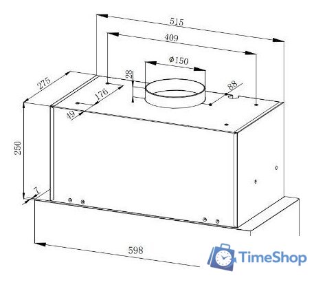 Кухонная вытяжка ZorG Bona 1260 60 M (черный) - Изображение №7 — Интернет-магазин Time-Shop