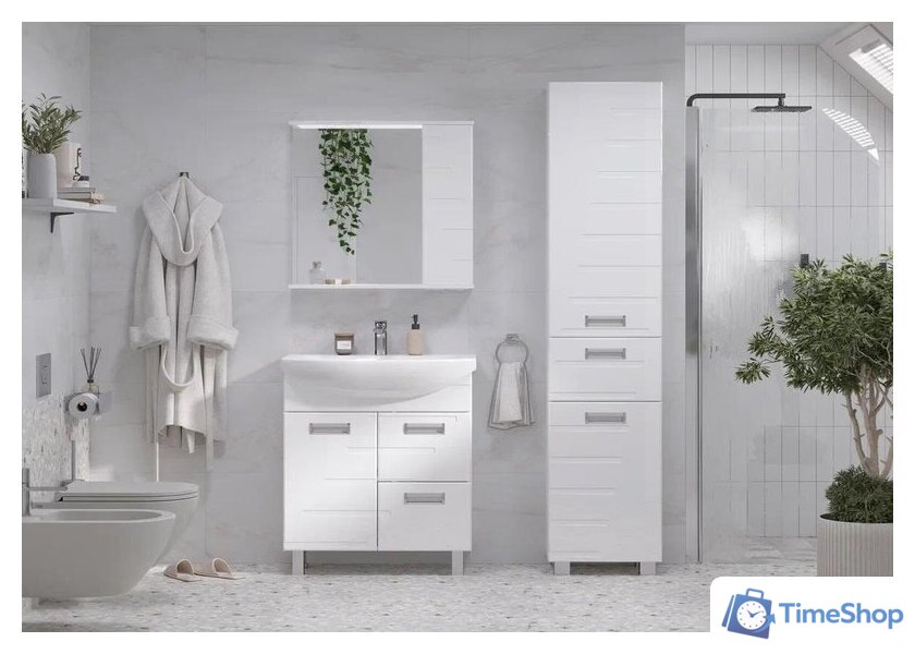  Volna Шкаф с зеркалом Joli 70 R (белый) - Изображение №8 — Интернет-магазин Time-Shop