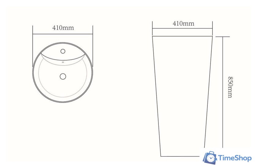 Умывальник SantiLine SL-4007 - Изображение №2 — Интернет-магазин Time-Shop