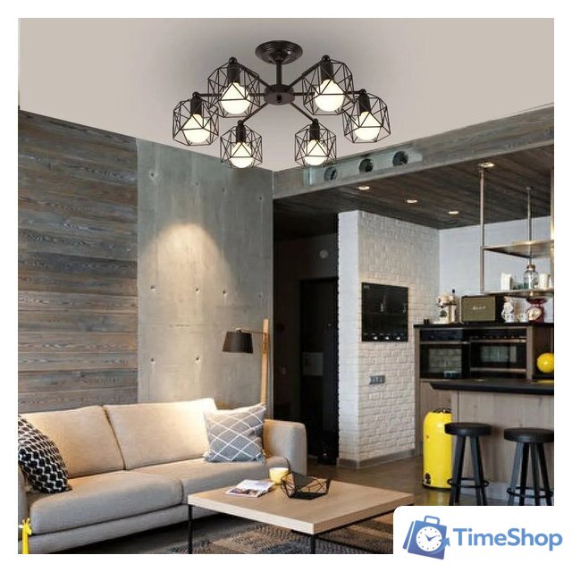 Люстра средней высоты Sundays Home KR-23 6198 (с лампами Led-Шар-deco 6шт) - Изображение №15 — Интернет-магазин Time-Shop