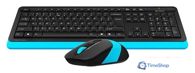 Офисный набор A4Tech Fstyler FG1010 (черный/синий) - Изображение №2 — Интернет-магазин Time-Shop