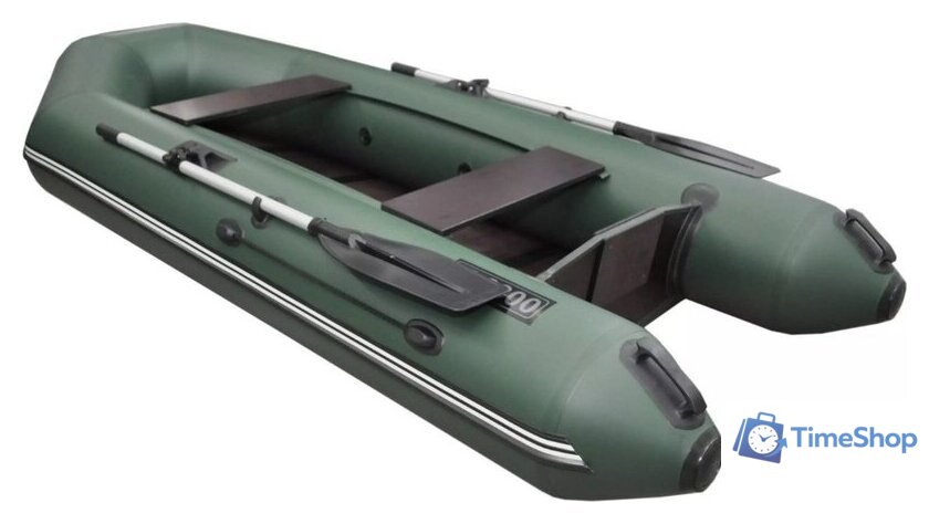 Моторно-гребная лодка Муссон 2800 СК LIGHT (зеленый) - Изображение №3 — Интернет-магазин Time-Shop