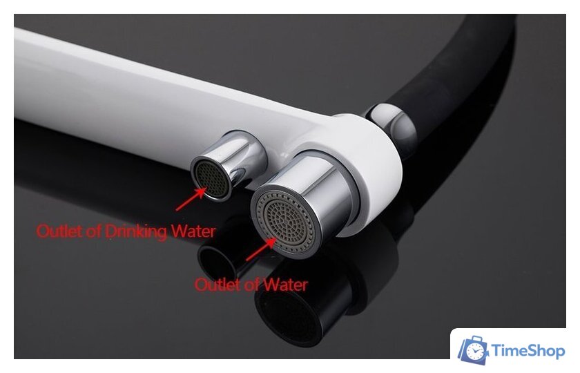 Смеситель Gappo G4398-9 (белый/черный) - Изображение №3 — Интернет-магазин Time-Shop